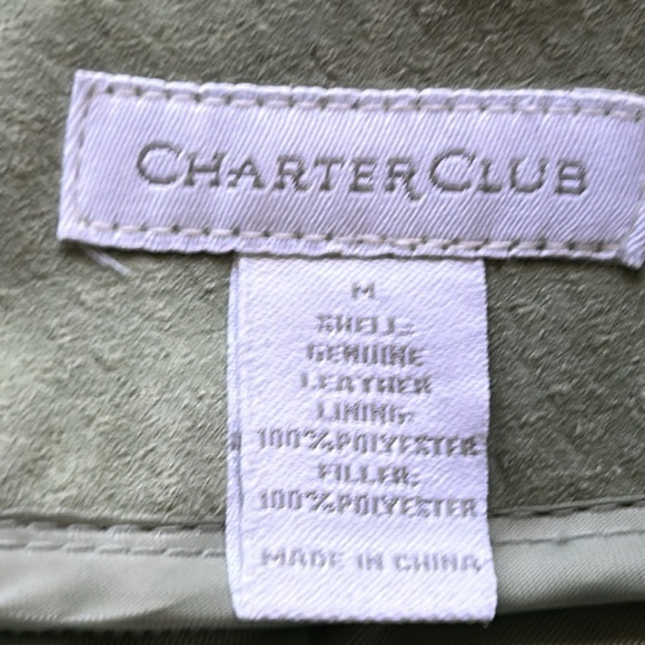 Charter Club Sage Green Suede - Picture 6 of 8